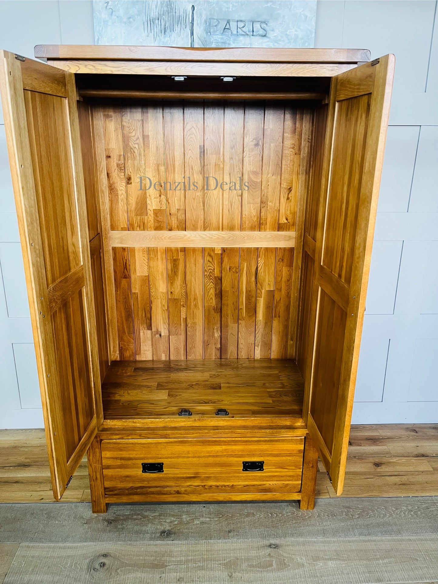 ORIGINAL RUSTIC Rustic Solid OakDouble Wardrobe Oak Furniture Land