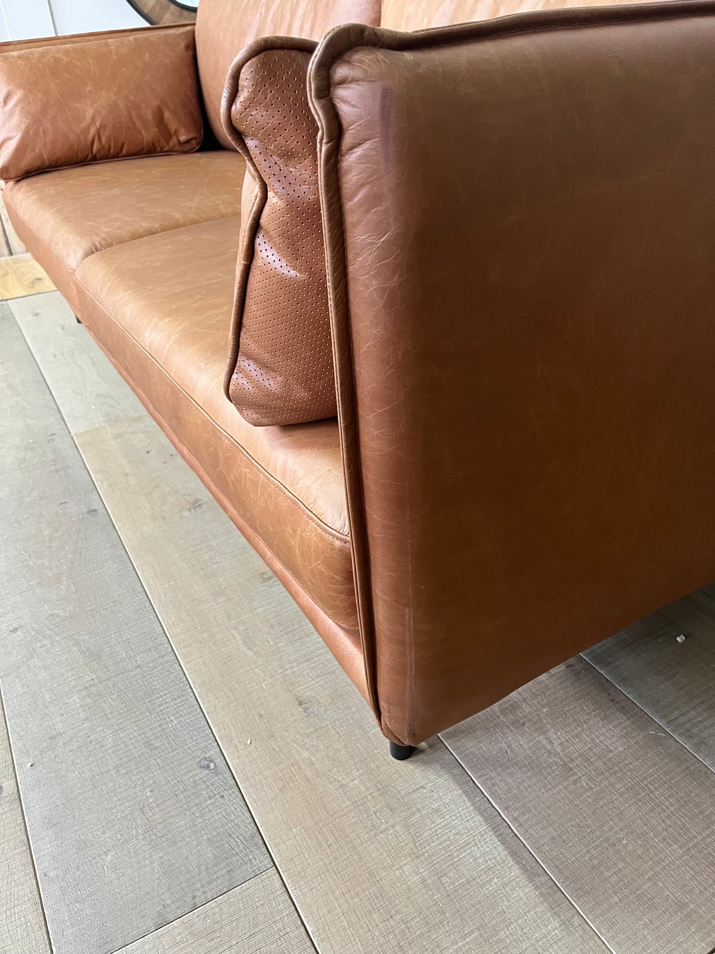 Wigmore Sofa in Brown Leather - Caspian House Rrp £2099 R37