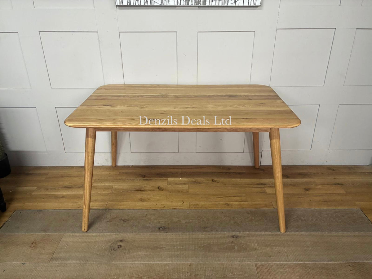 John Lewis Greenwood Dining Table, Solid Oak/Bianco Oil
