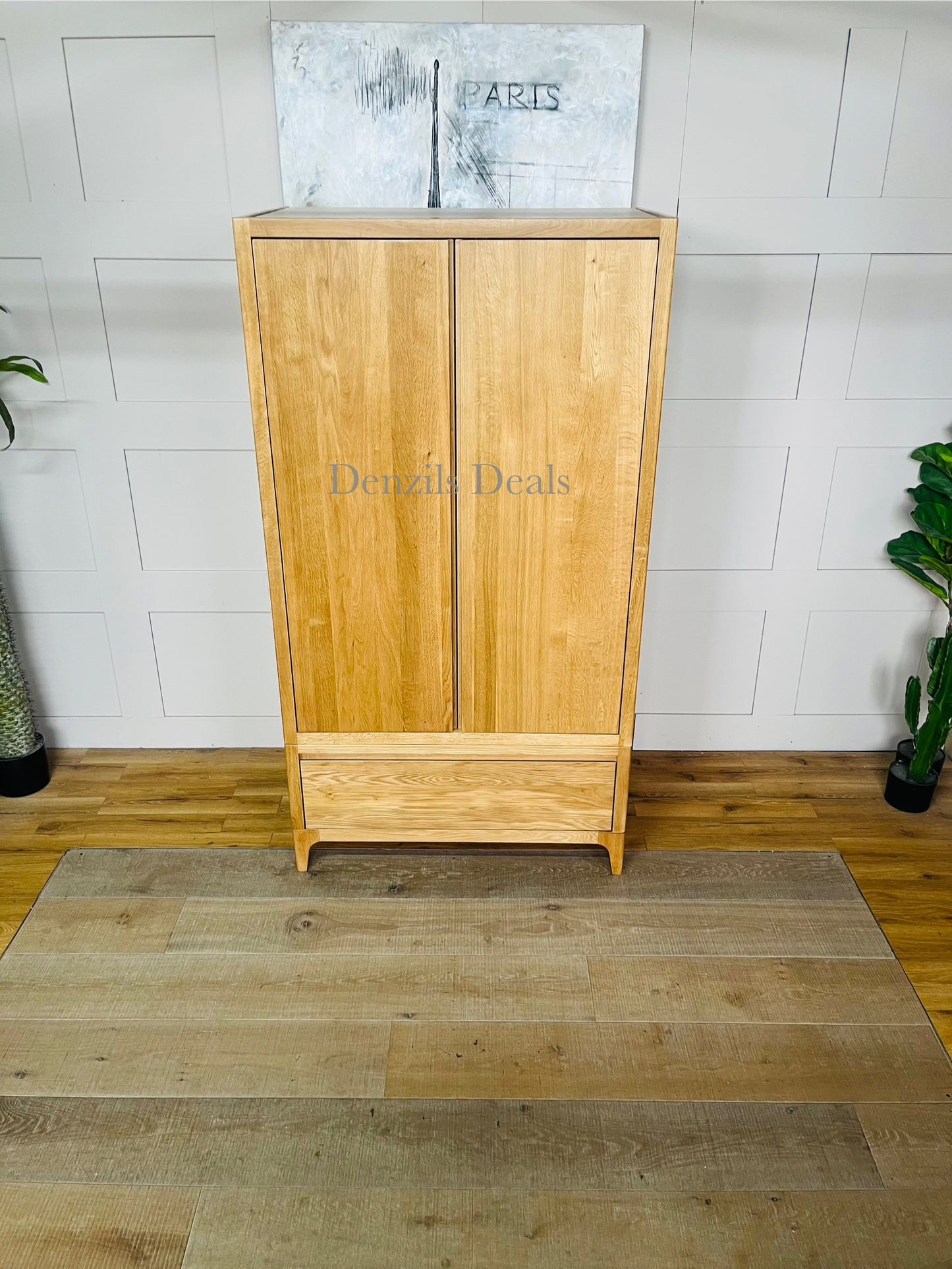 Oak Furnitureland DURHAM Natural Oak Double Wardrobe