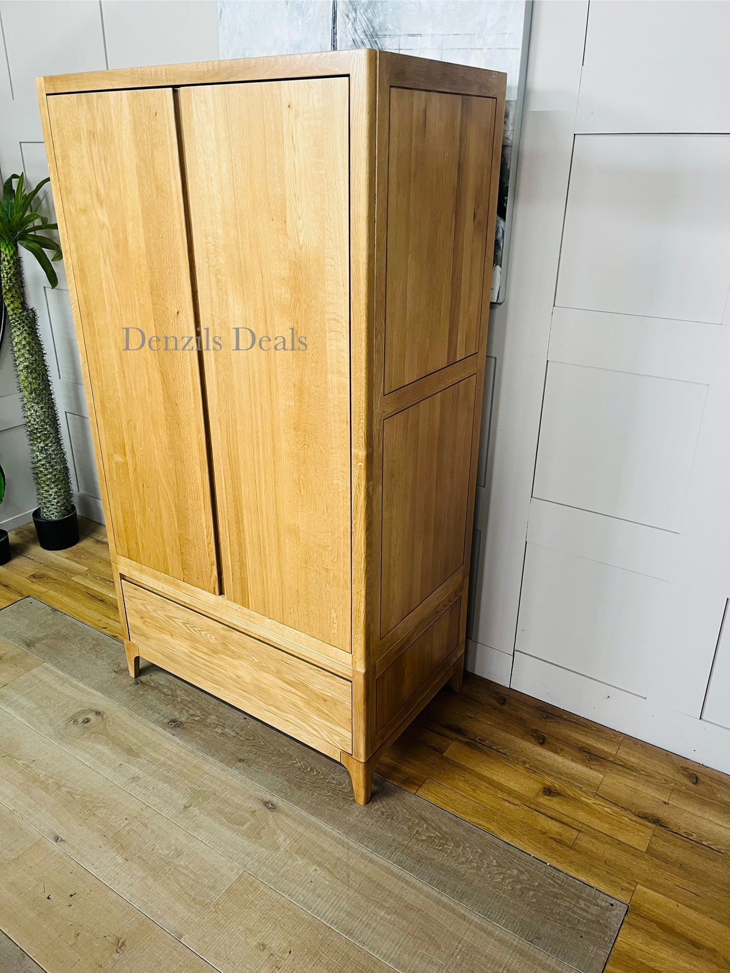 Oak Furnitureland DURHAM Natural Oak Double Wardrobe