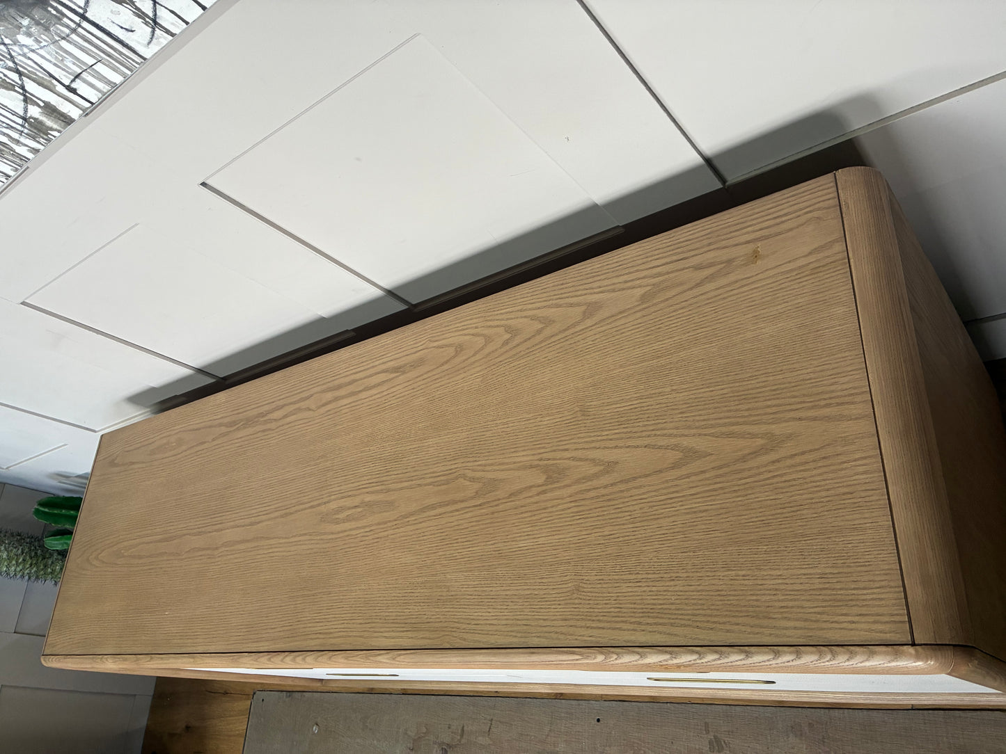 Anthropologie Monza Faux-Leather Six Drawer Chest R43