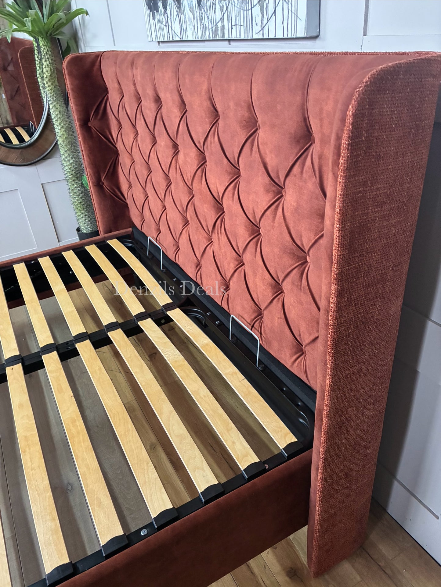 Tempur Arc™ Luxury Upholstered Ottoman Supper King Size Bed Frame