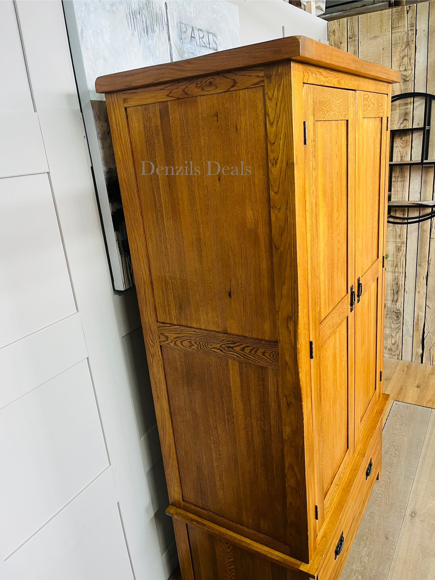 ORIGINAL RUSTIC Rustic Solid OakDouble Wardrobe Oak Furniture Land