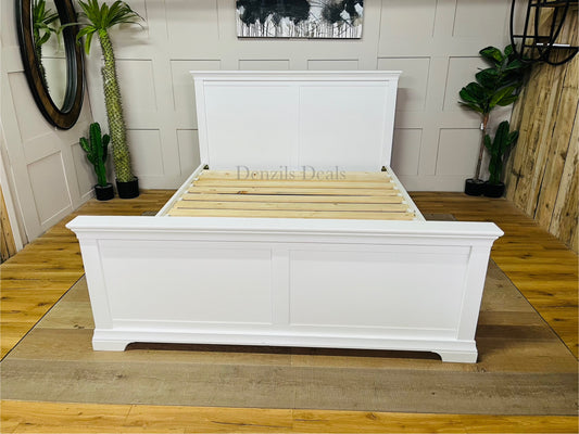 Cotswold CHANTILLY  Cool White 5ft Kingsize Bed