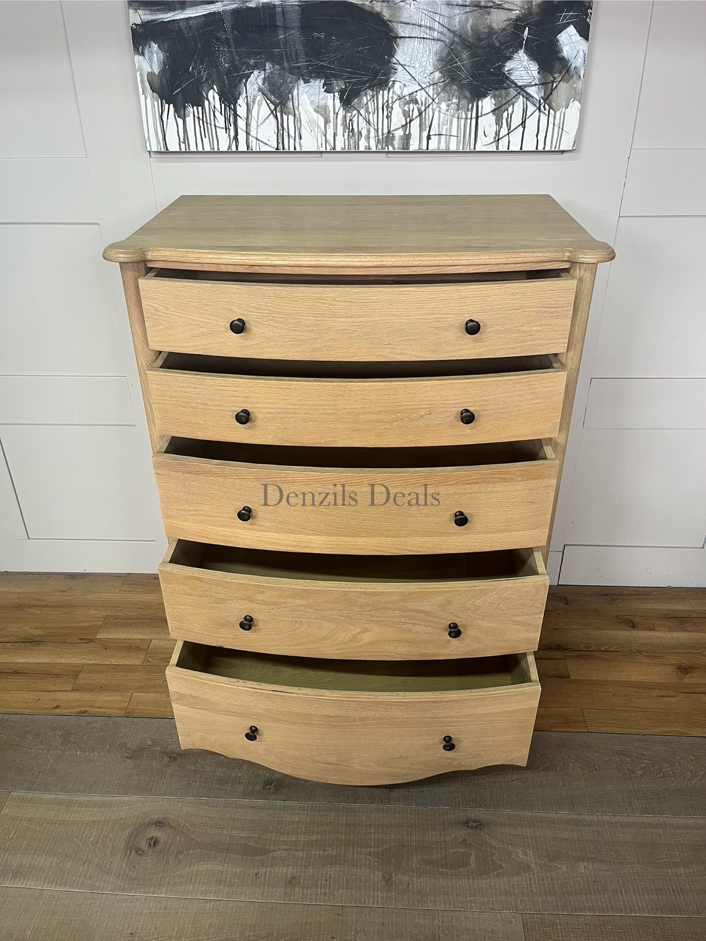 John Lewis Louis 5 Drawer Chest, Oak Rep £899