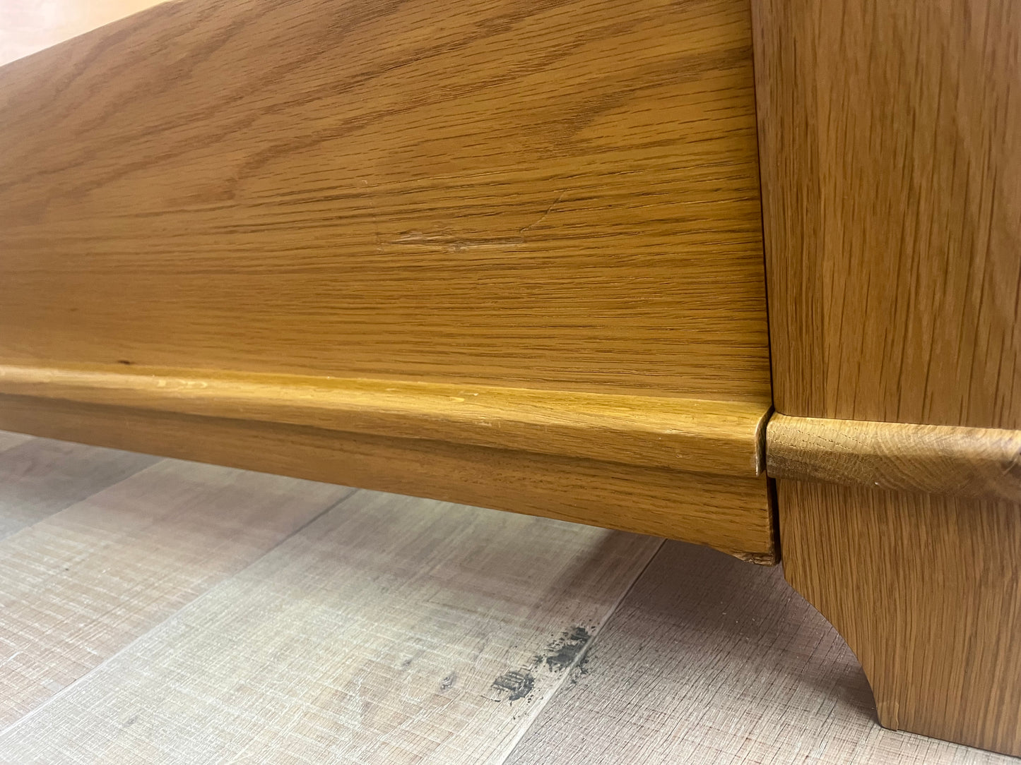 cotswold WINCHCOMBE OILED OAK 6ft Super King Sleigh Bed with slats R19