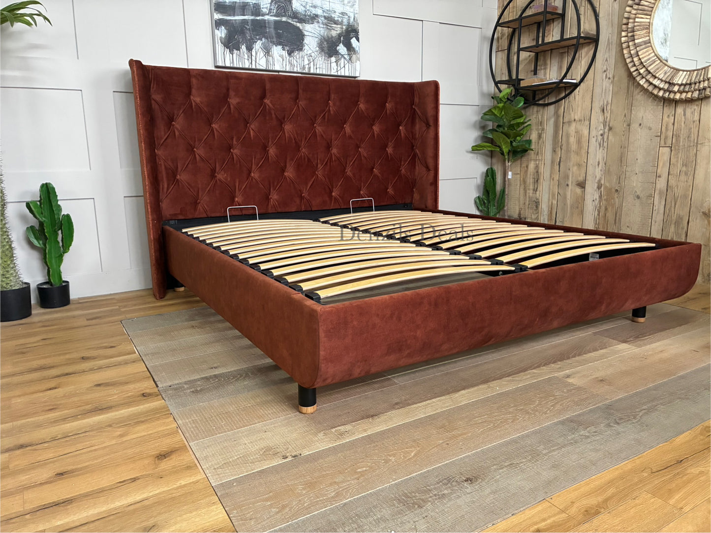 Tempur Arc™ Luxury Upholstered Ottoman Supper King Size Bed Frame