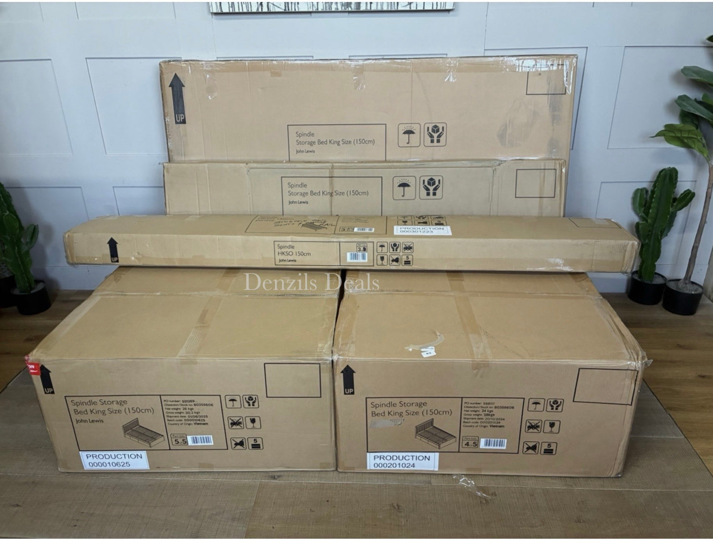 John Lewis Spindle Storage Bed Frame, king, Rrp £1199 R32