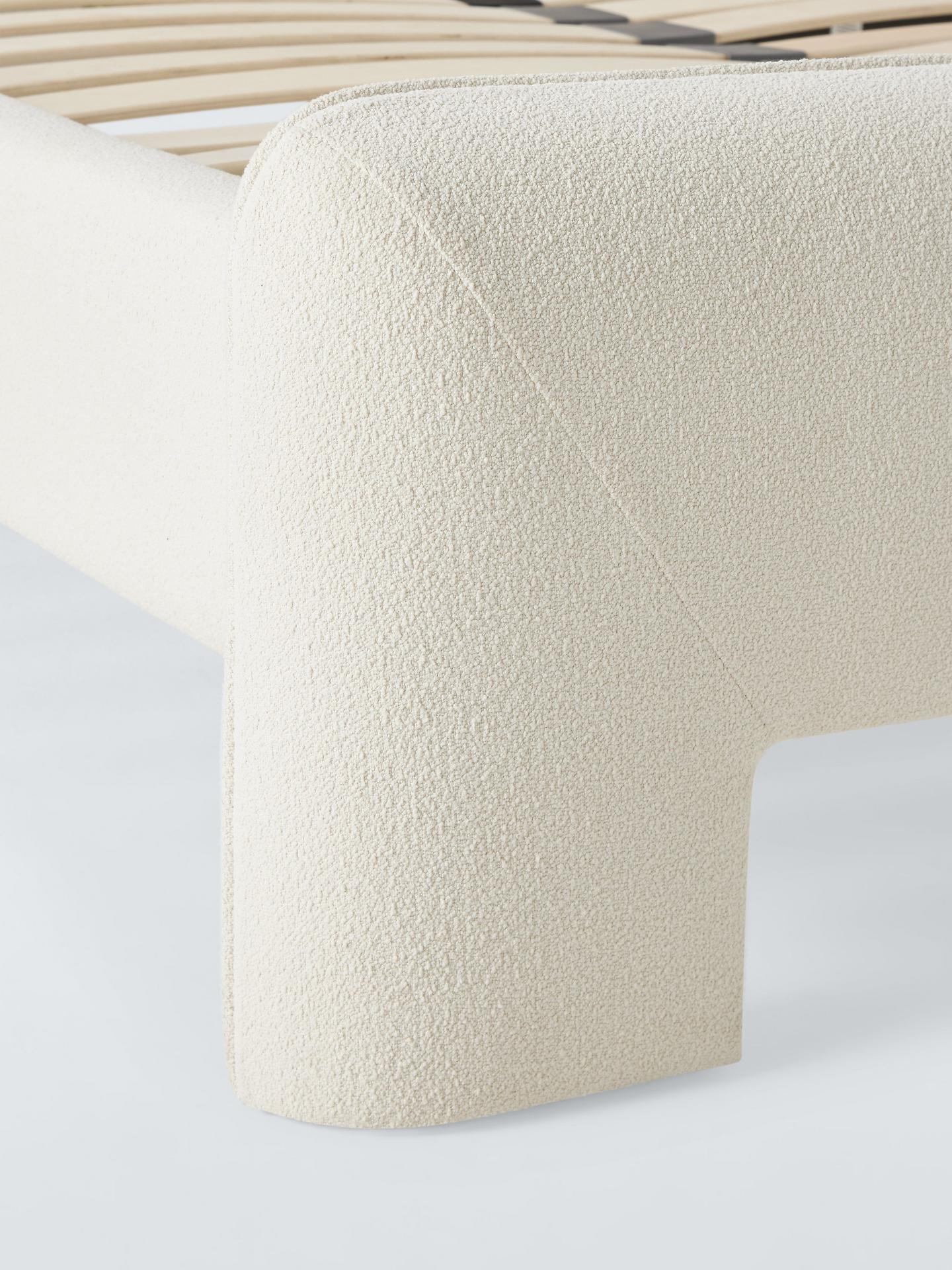 John Lewis Blocky Bed Frame, Double, Boucle White Rrp £649