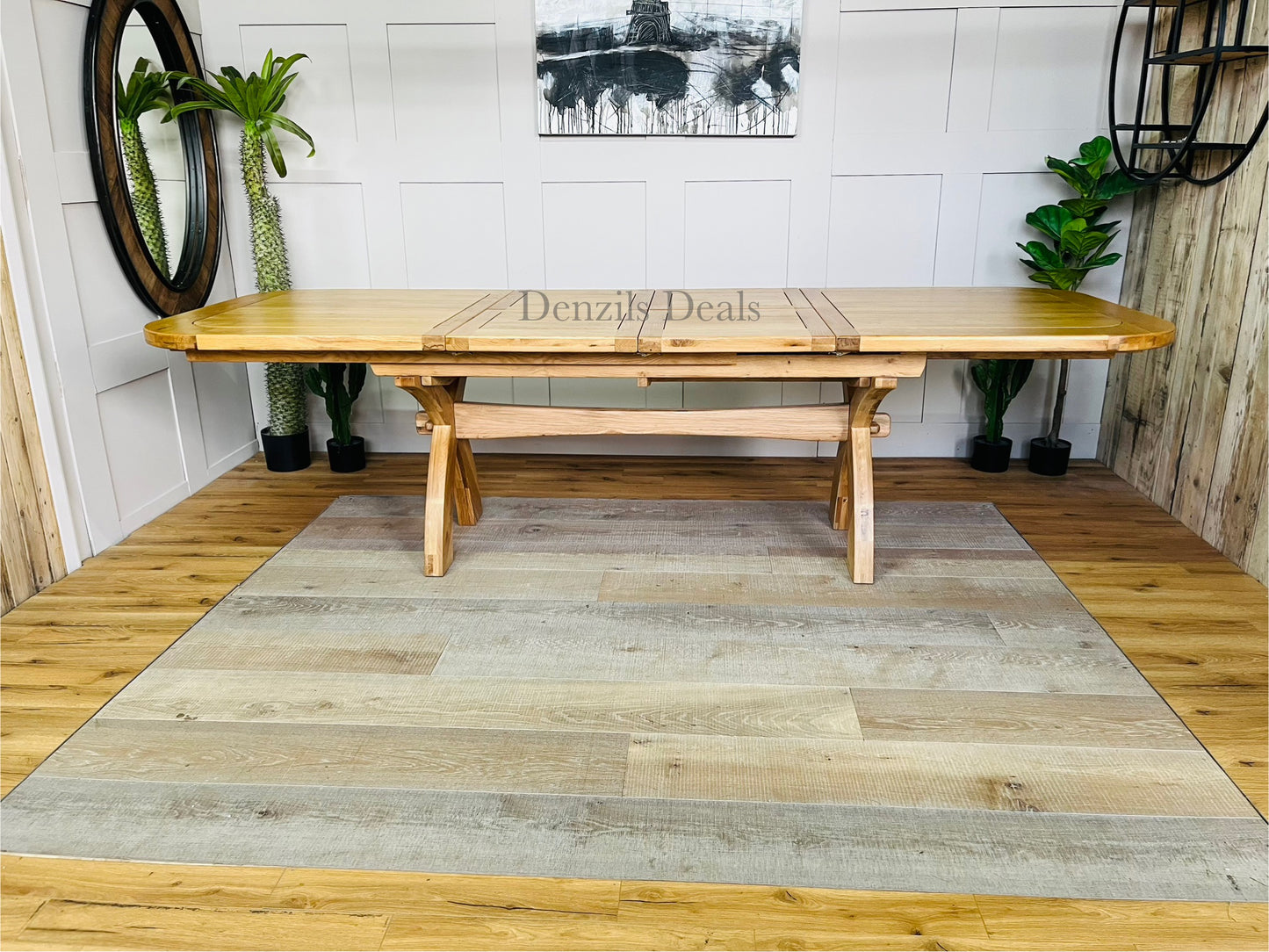 Oak Extendable Dining Table 10-12 Seat Oak Furnitureland Hercules R26