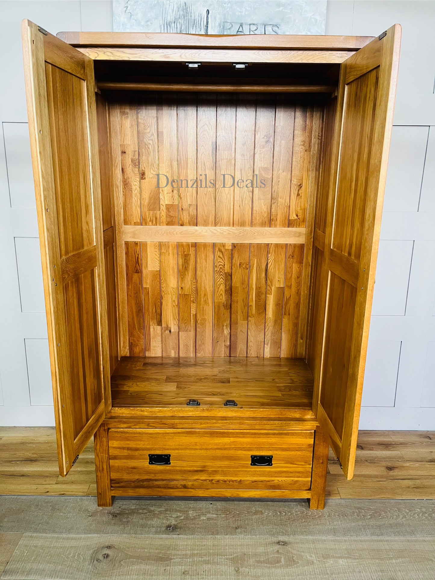 ORIGINAL RUSTIC Rustic Solid OakDouble Wardrobe Oak Furniture Land