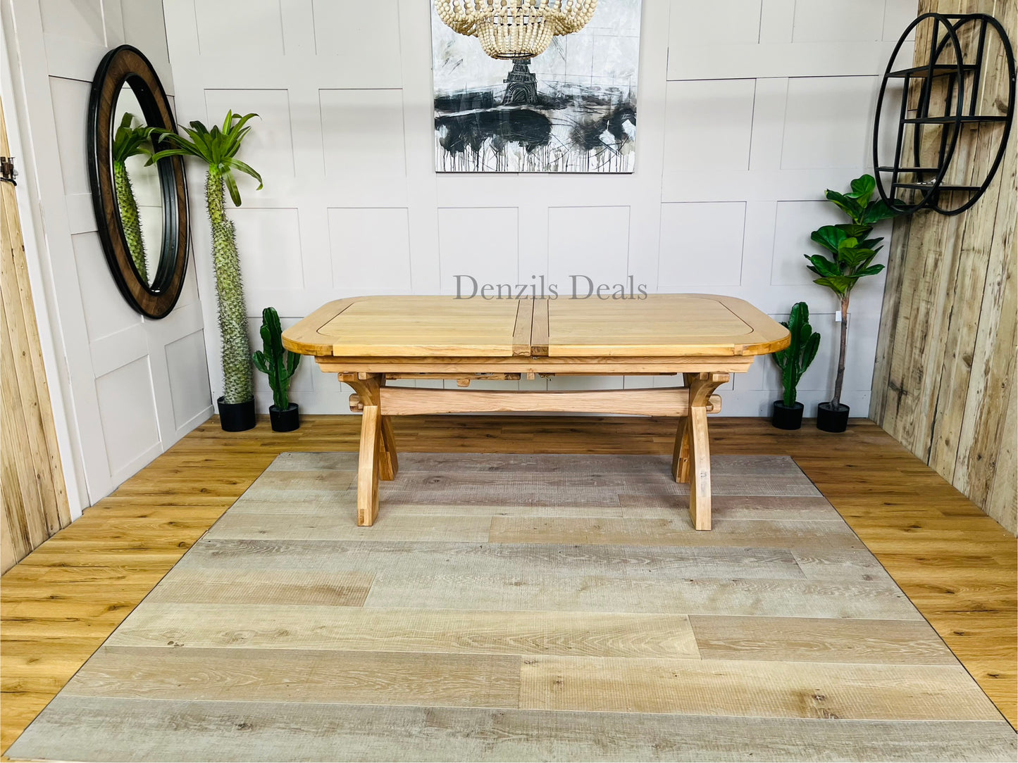 Oak Extendable Dining Table 10-12 Seat Oak Furnitureland Hercules R26