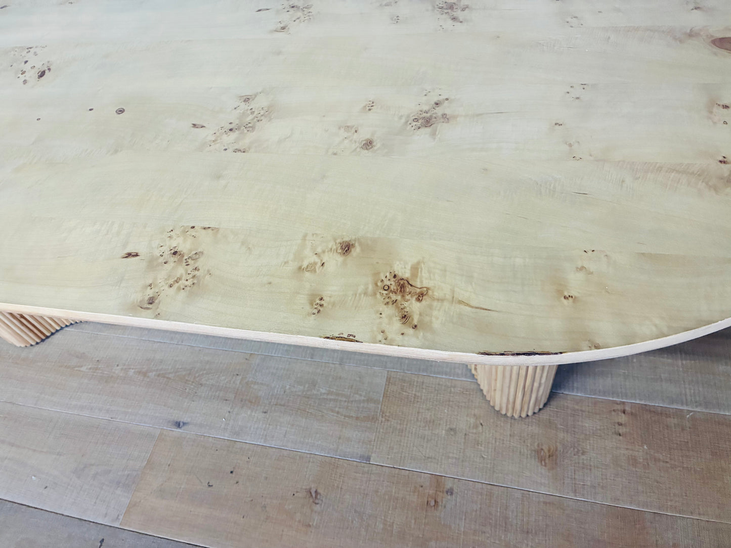 Anthropologie Scout Ash Wood Dining Table With Veneer Pattern Top R49