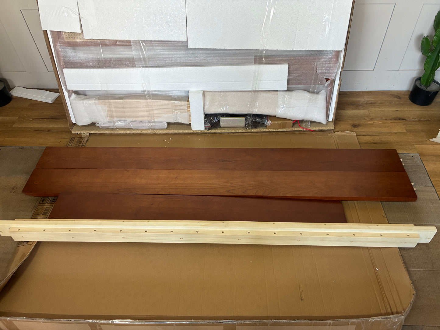 John Lewis Rattan double Bed Cherry Rrp £649