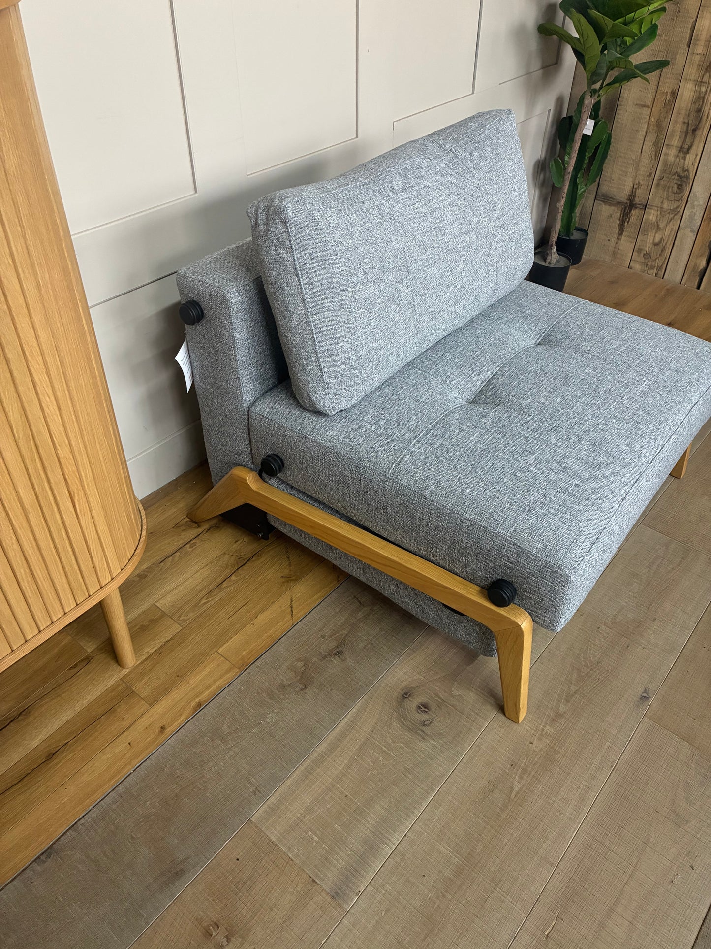 Innovation Living Cubed 90 Armchair Bed, Twist Granite Rrp £1199 R50