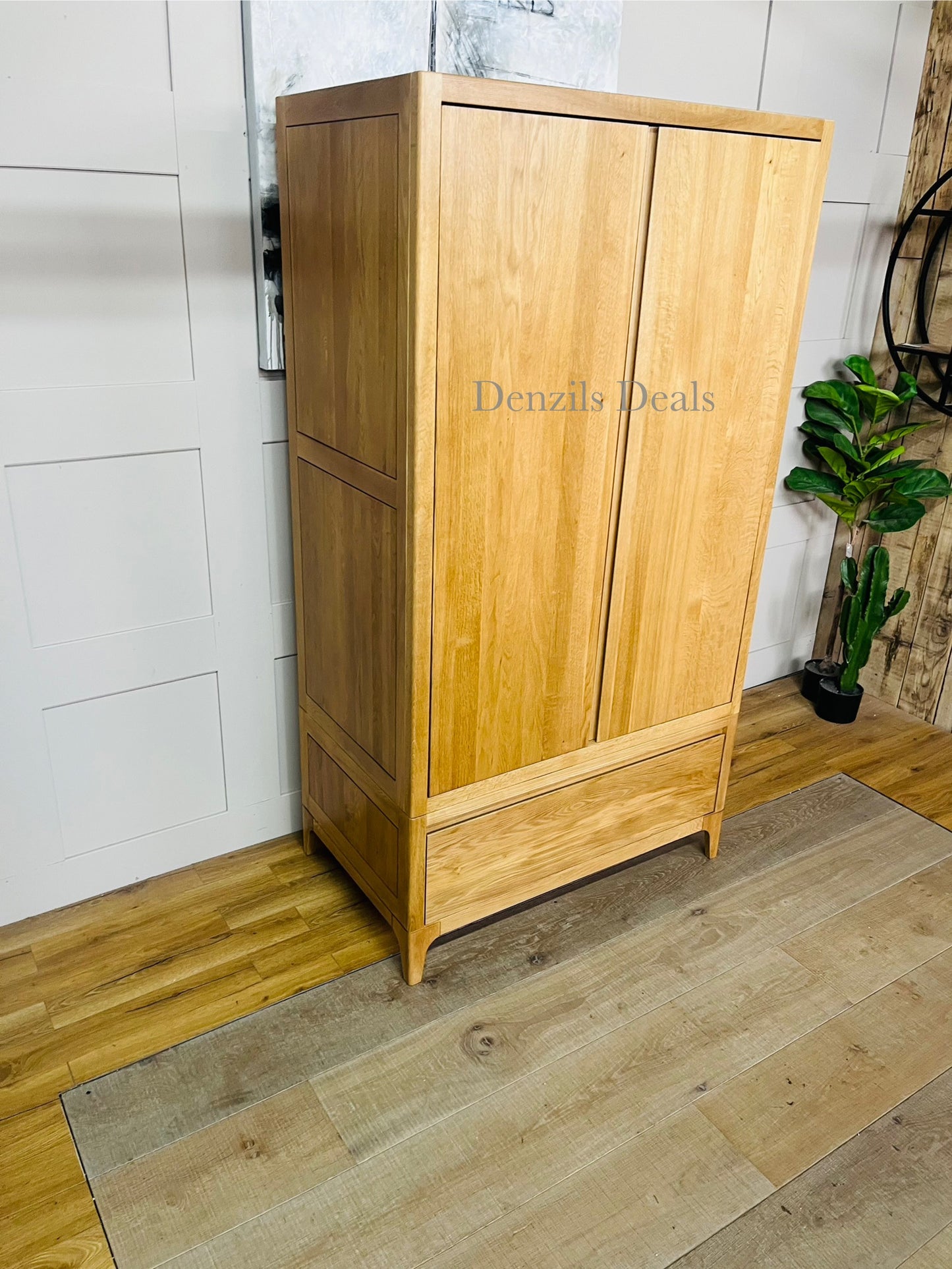 Oak Furnitureland DURHAM Natural Oak Double Wardrobe