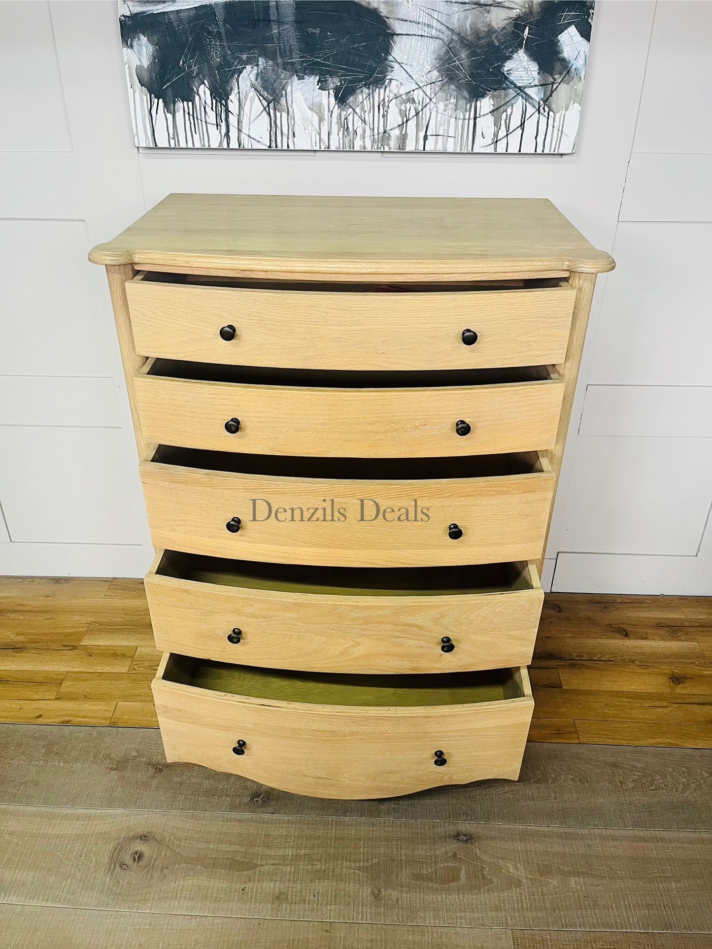 John Lewis Louis 5 Drawer Chest, Oak Rep £899