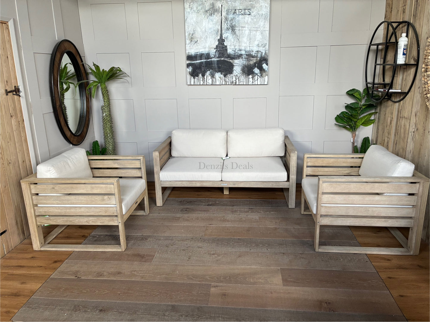 John Lewis St Ives 2-Seater Garden Lounging Sofa & 2 Armchairs, outdoor set