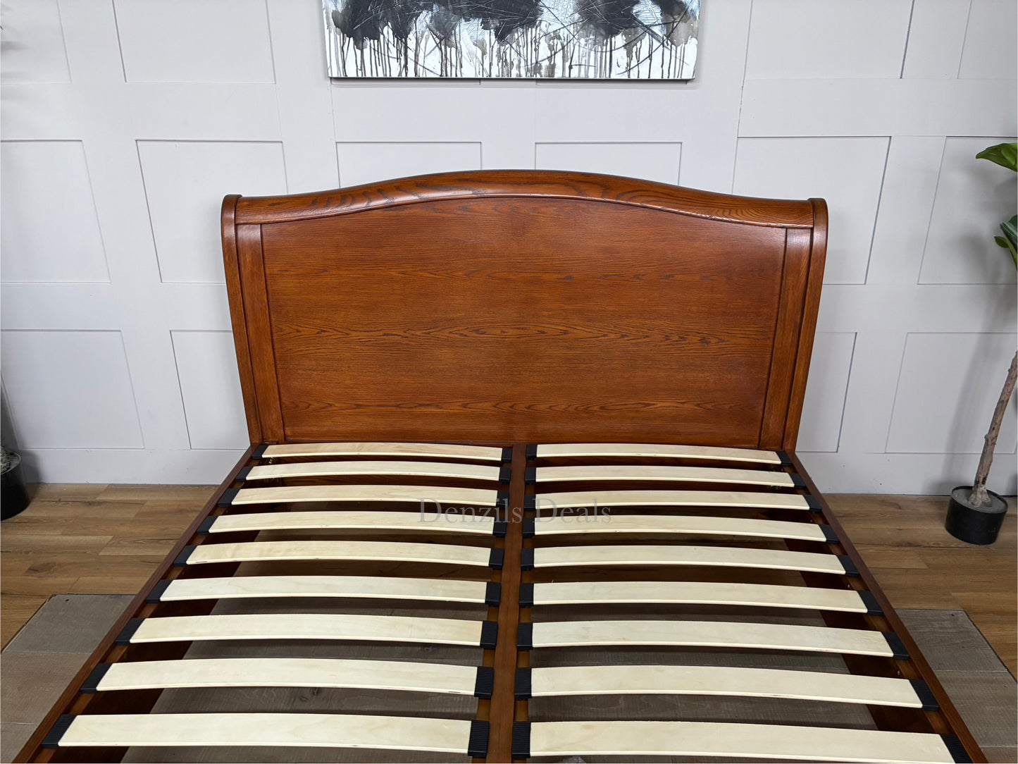 cotswold WINCHCOMBE OILED DARK OAK King Sleigh Bed