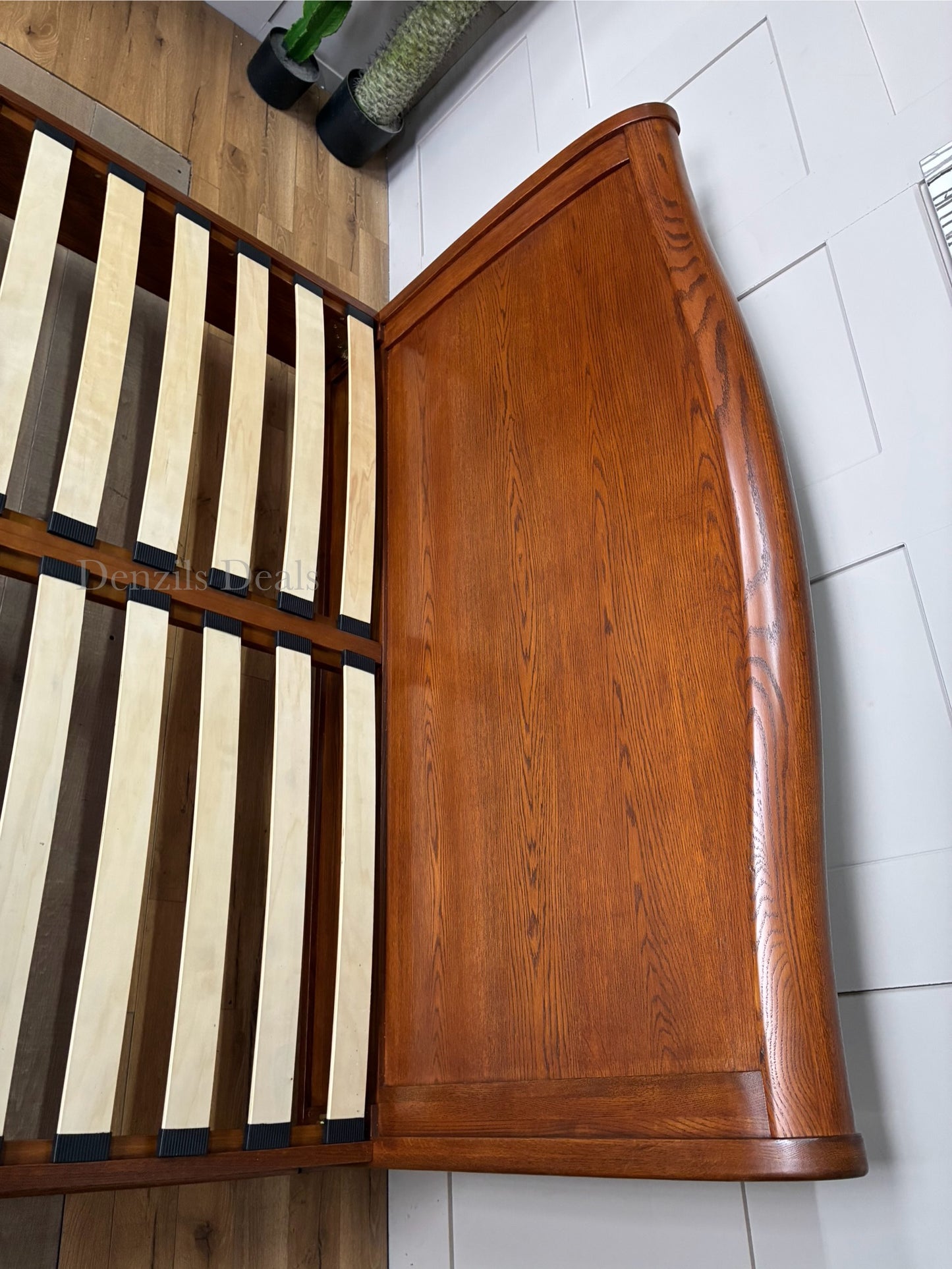 cotswold WINCHCOMBE OILED DARK OAK King Sleigh Bed