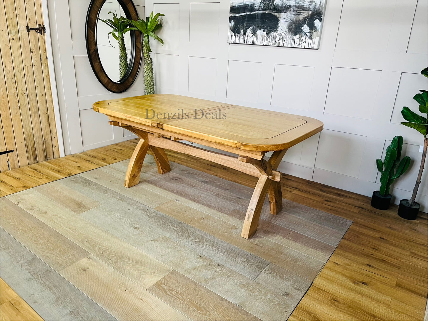 Oak Extendable Dining Table 10-12 Seat Oak Furnitureland Hercules R26