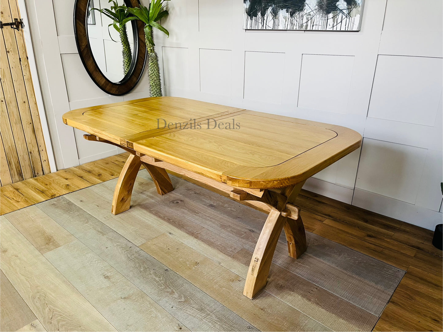 Oak Extendable Dining Table 10-12 Seat Oak Furnitureland Hercules R26