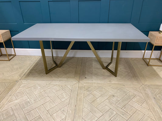 West Elm Tower Dining Table - Concrete (chri