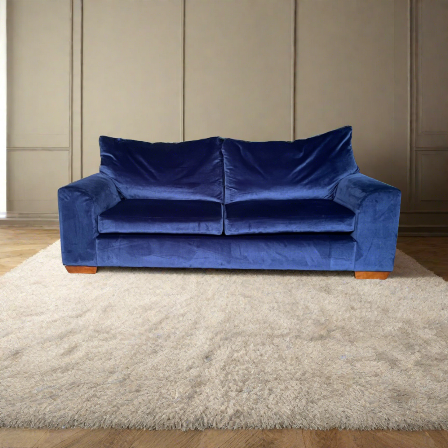 Clara Velvet Pillow Back 3 Seater Sofa and armchair