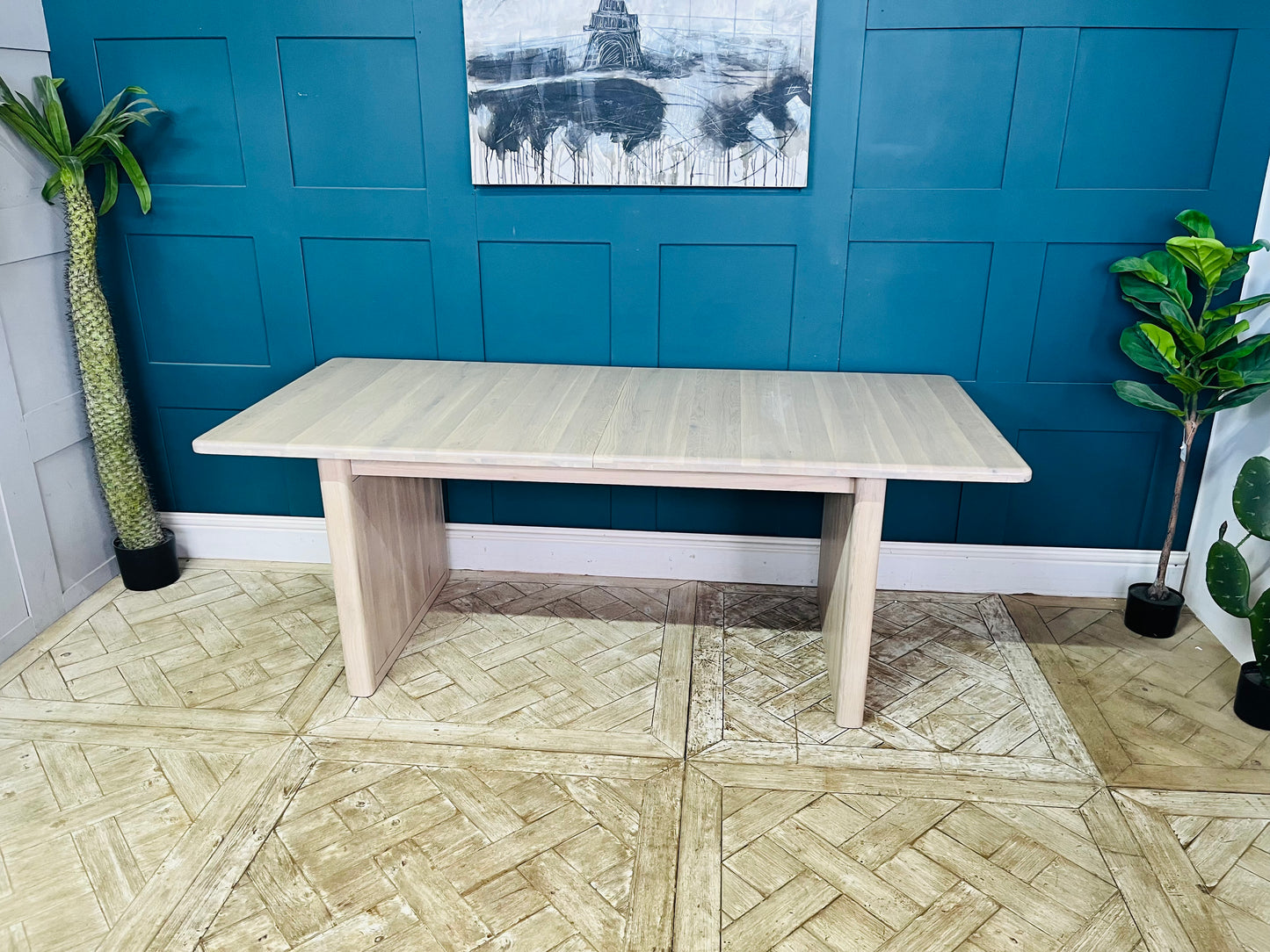 GATSBY Washed Oak Extending Dining Table