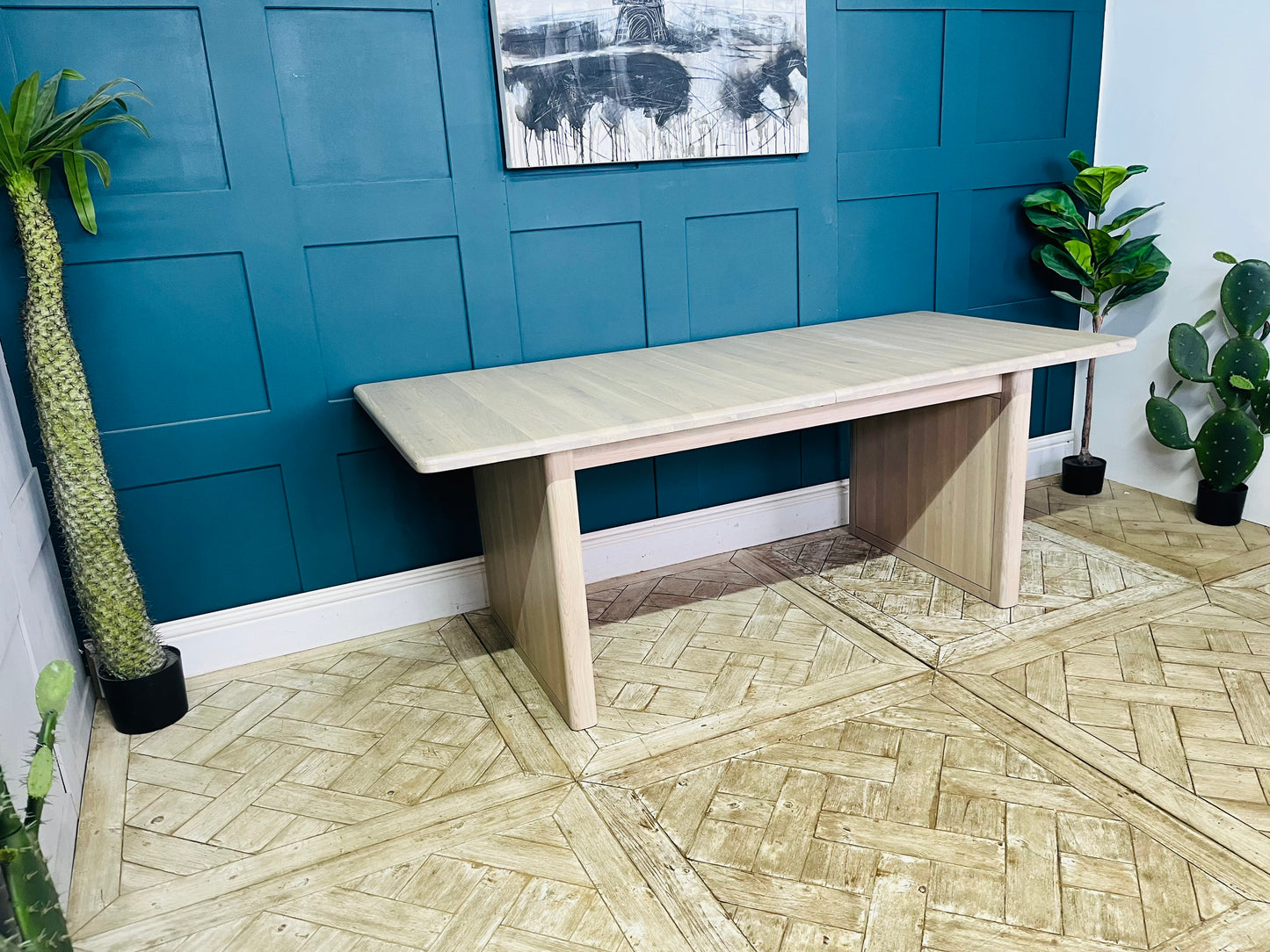 GATSBY Washed Oak Extending Dining Table