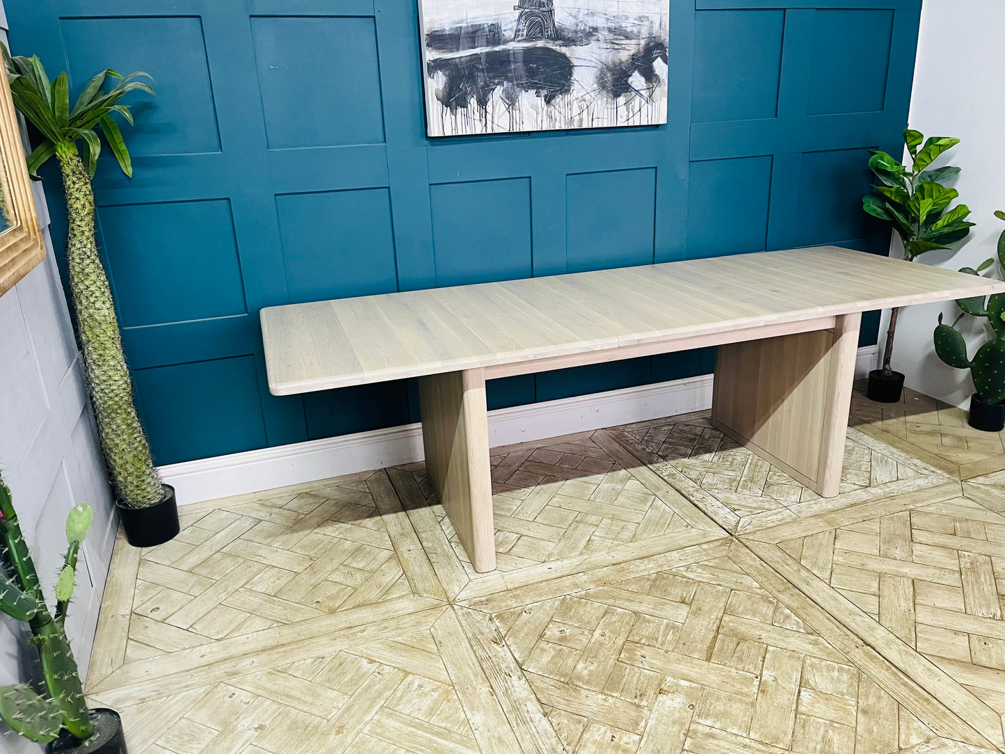 GATSBY Washed Oak Extending Dining Table