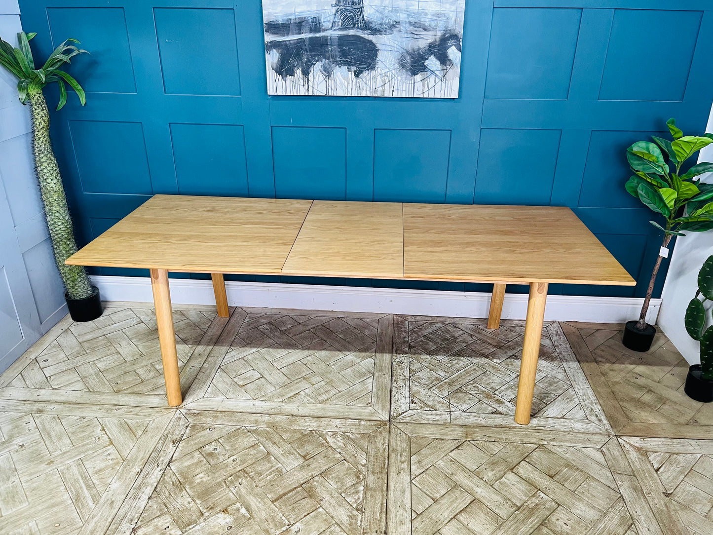 John Lewis Notch 6-8 Seater Extending Dining Table, Oak 1