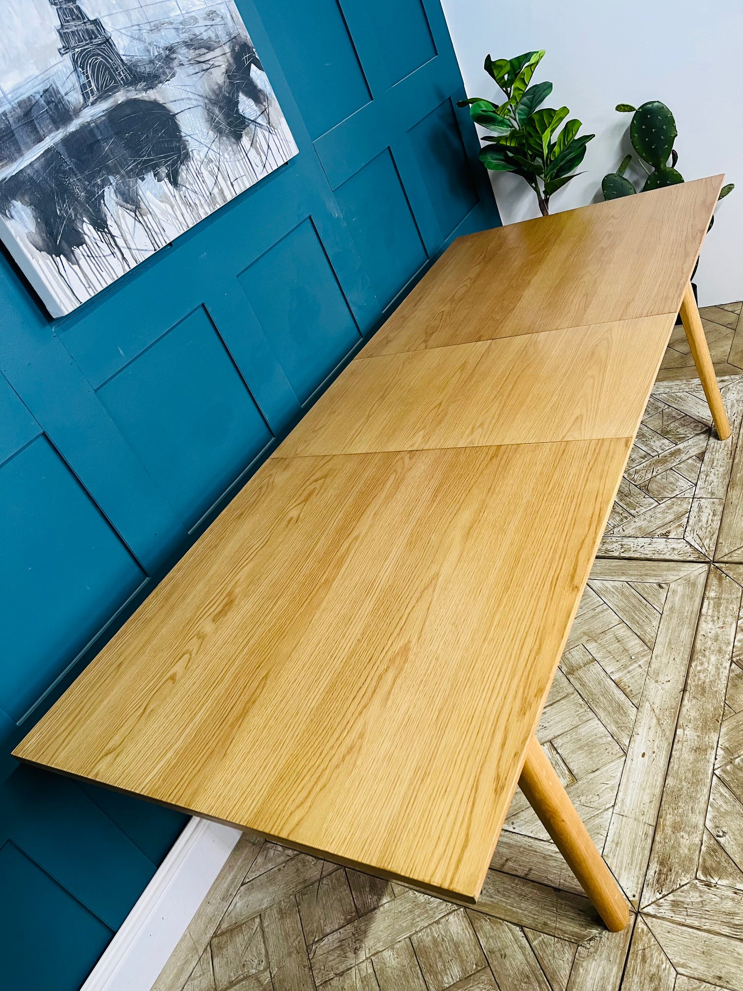 John Lewis Notch 6-8 Seater Extending Dining Table, Oak 1