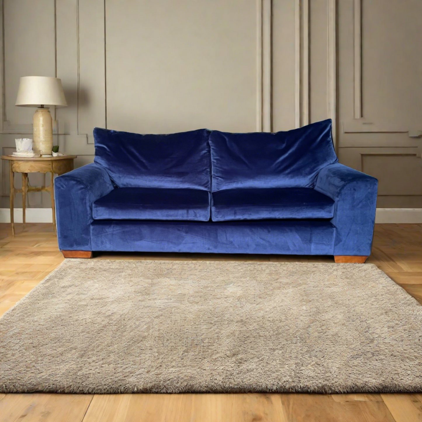 Clara Velvet Pillow Back 3 Seater Sofa and armchair