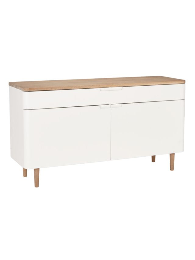 Ebbe Gehl for John Lewis Mira Wide Sideboard, White/Oak R6