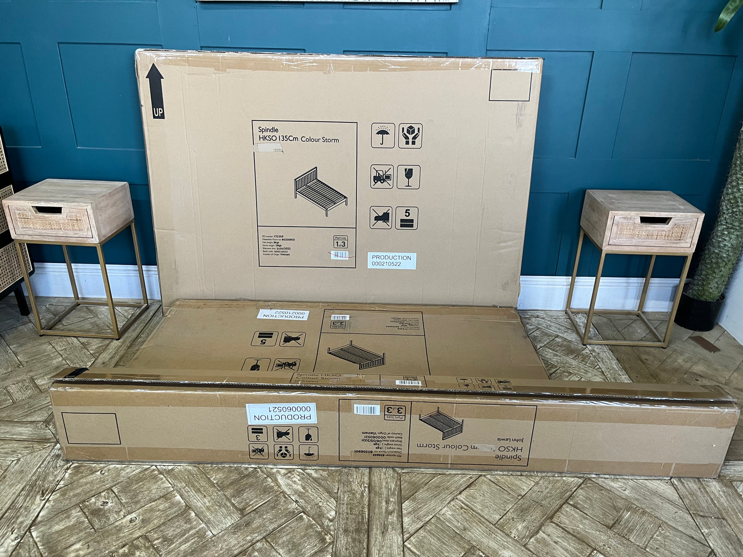 John Lewis Spindle Double Bed Frame, Storm £499