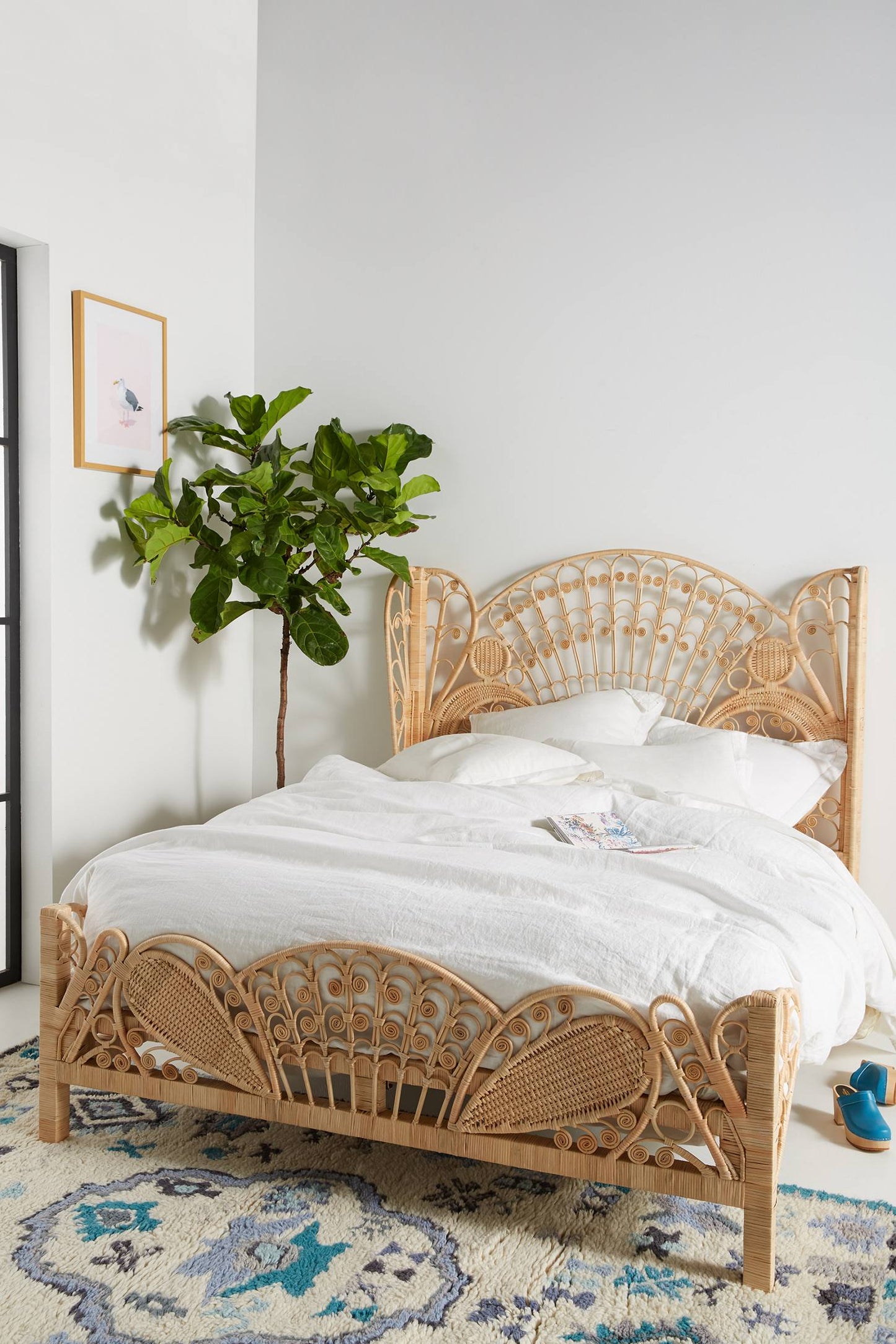 Kinsella Rattan Bed By Anthropologie, King Size