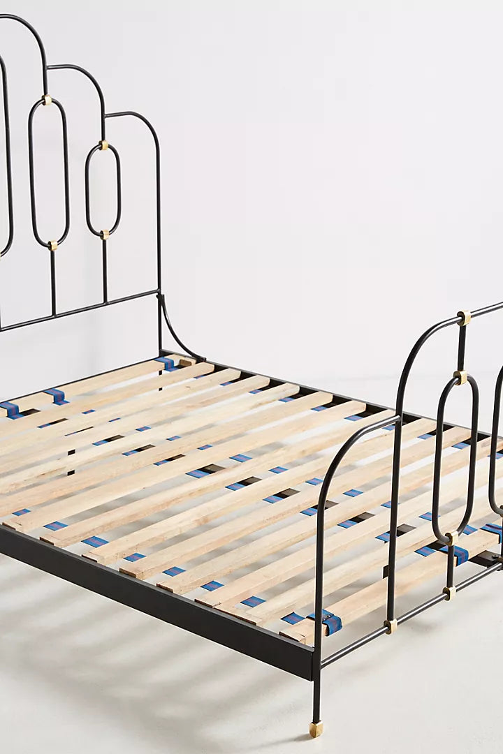 Anthropologie Iron Deco King Size Bed