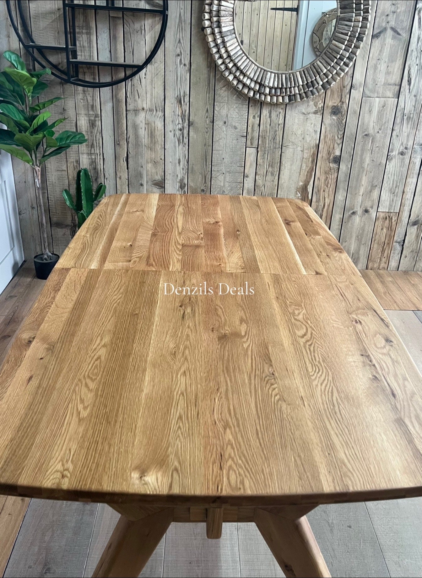 BENTLEY Natural Solid Oak 8-10 Seater Extendable Dining Table Rrp £1079