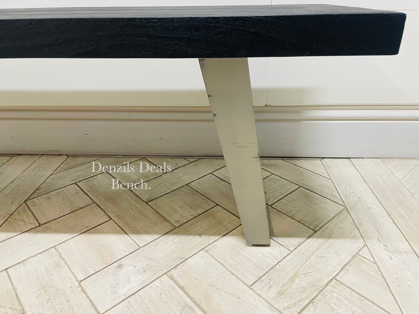Newington Black Dining Table (180cm) & Bench, Small By Gallary Direct