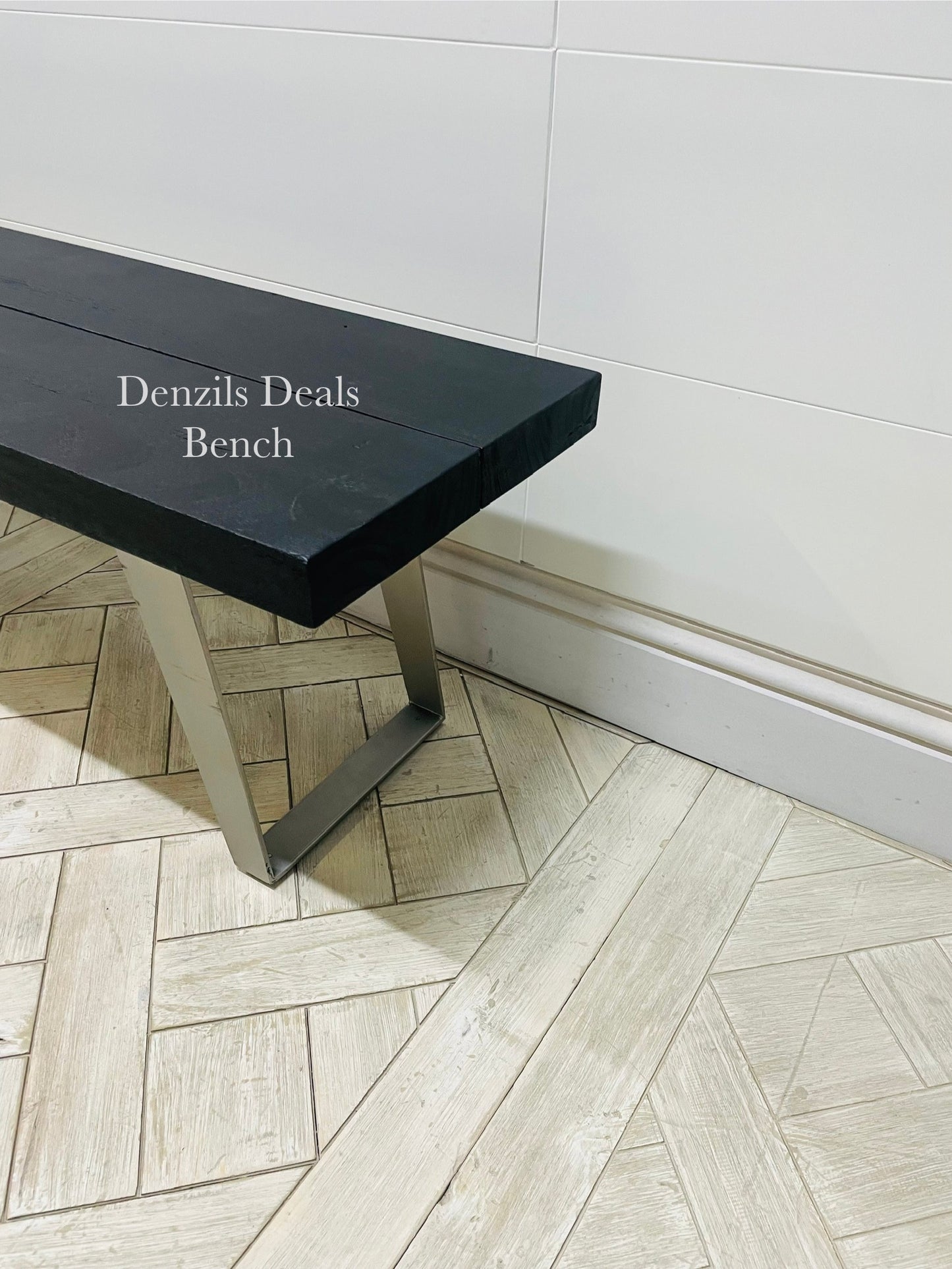 Newington Black Dining Table (180cm) & Bench, Small By Gallary Direct