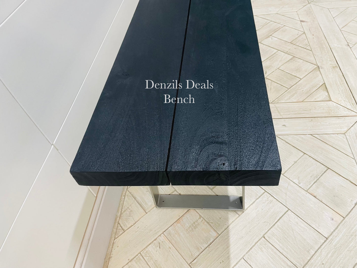 Newington Black Dining Table (180cm) & Bench, Small By Gallary Direct