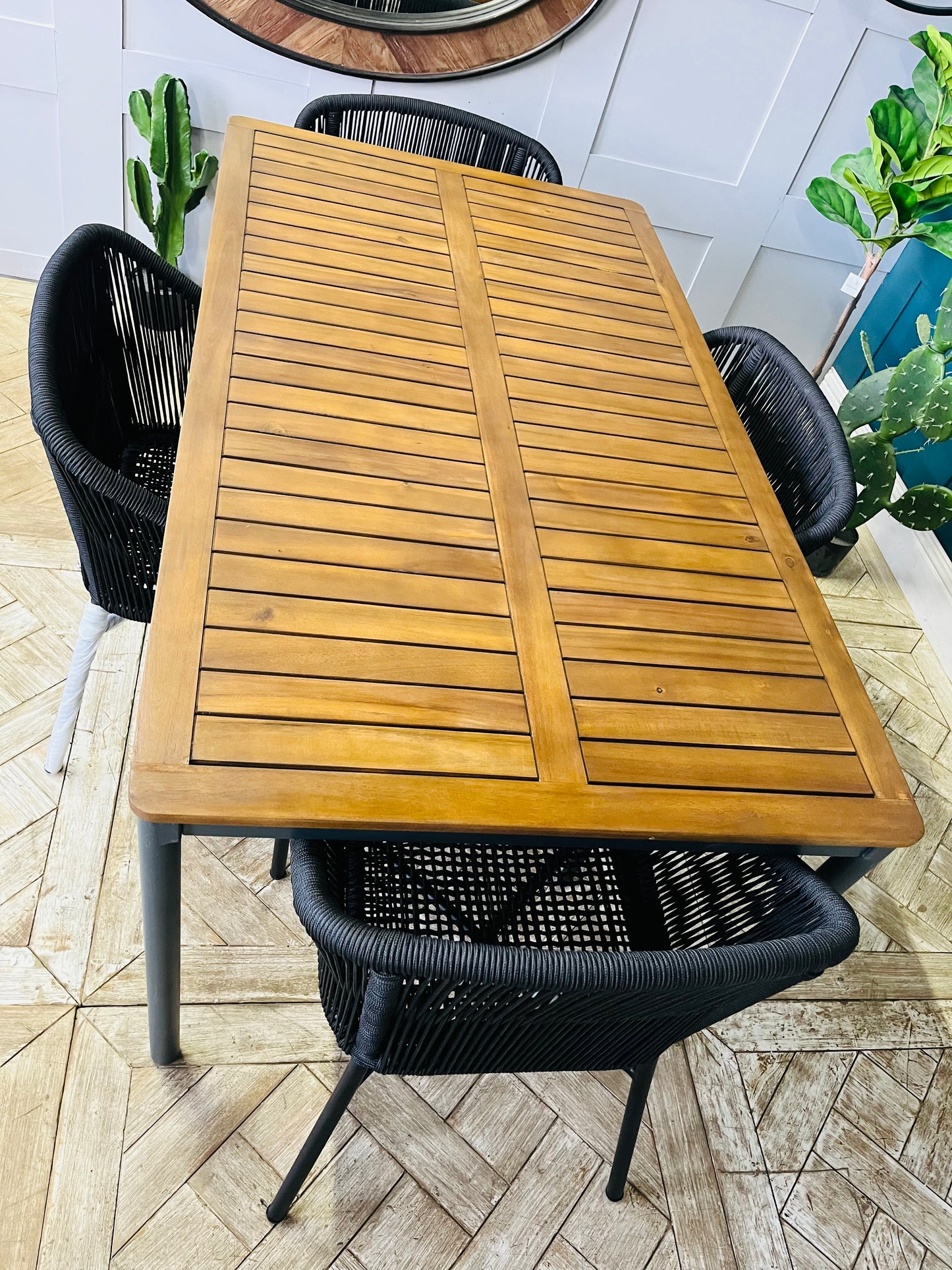 Erna 6-Seater Garden Dining Table By John Lewis & 4 Bogart Rope Chairs