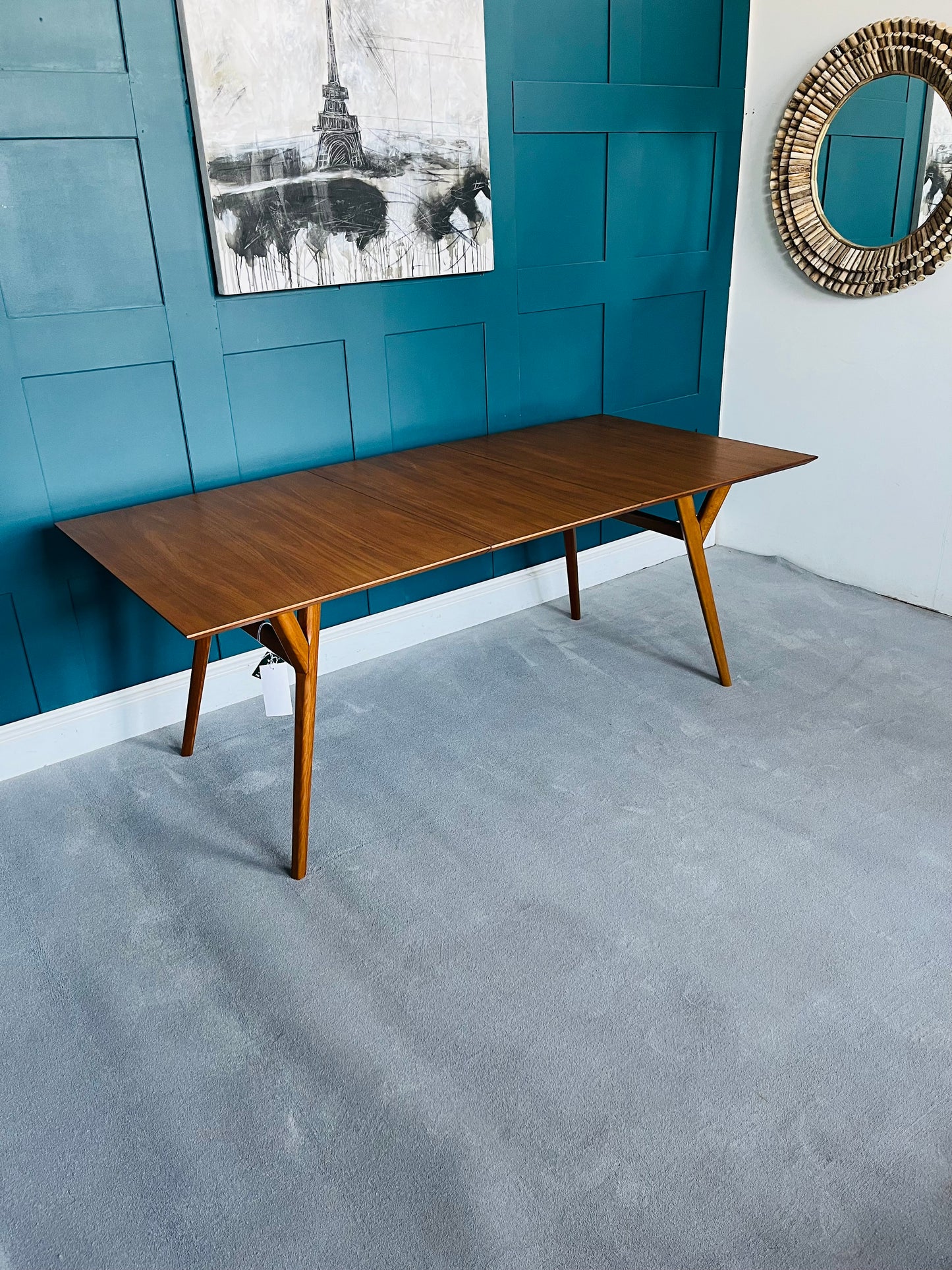 West elm Mid Century Extendable dining table 152-203cm Rrp £1079 R41