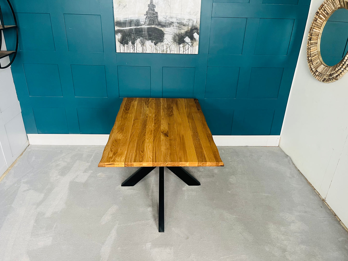 Live Edge Dining Table With Starlight Legs 6-seater