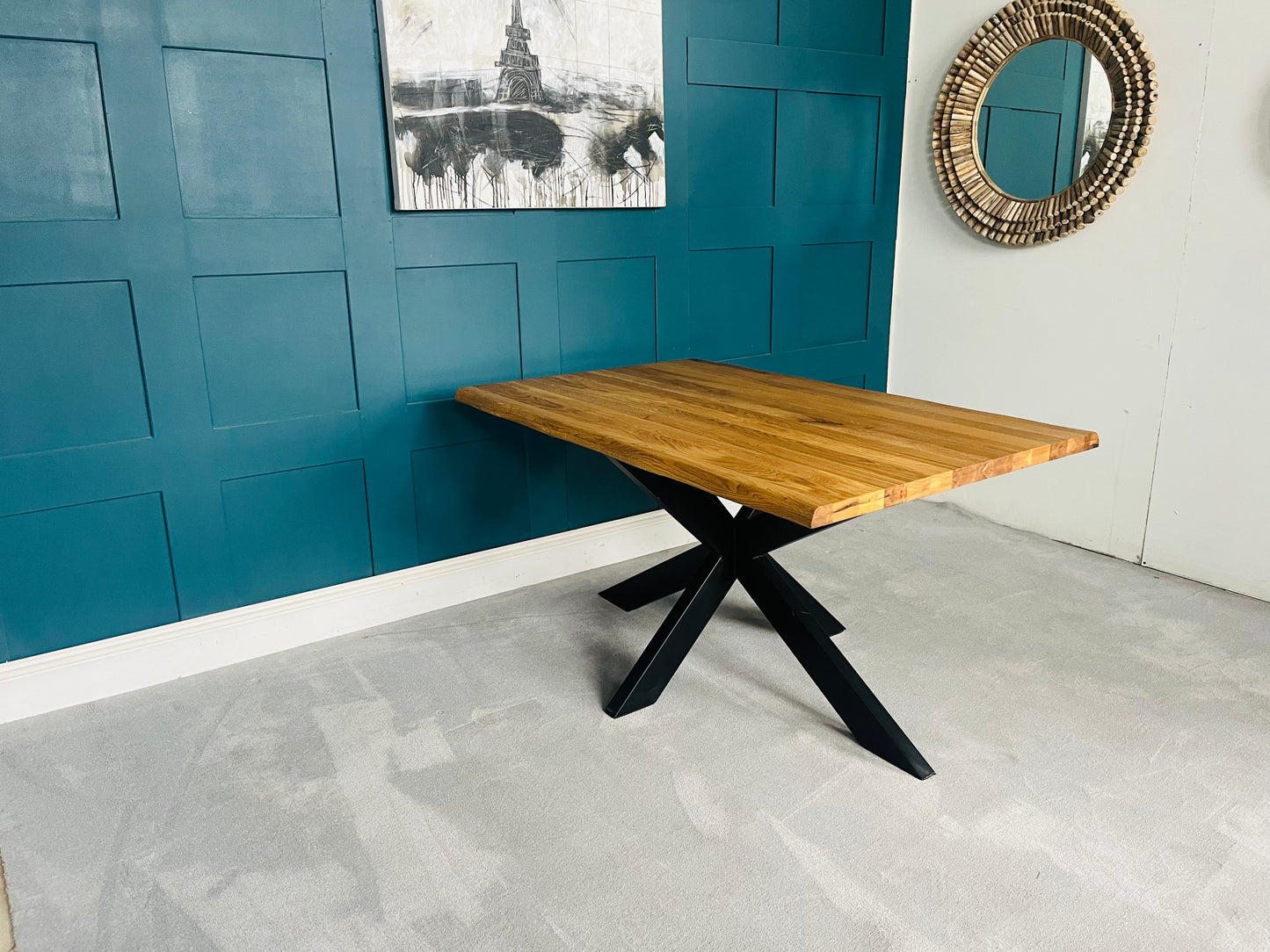 Live Edge Dining Table With Starlight Legs 6-seater