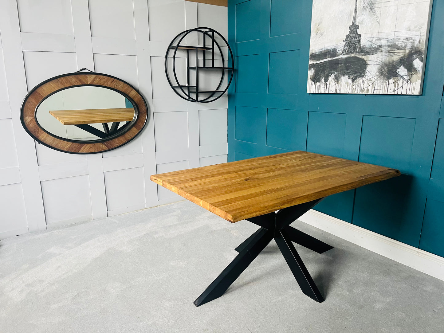 Live Edge Dining Table With Starlight Legs 6-seater