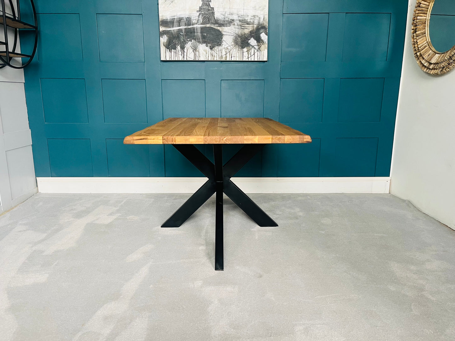 Live Edge Dining Table With Starlight Legs 6-seater