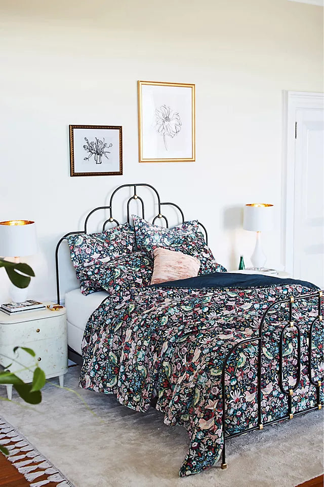 Anthropologie Iron Deco King Size Bed